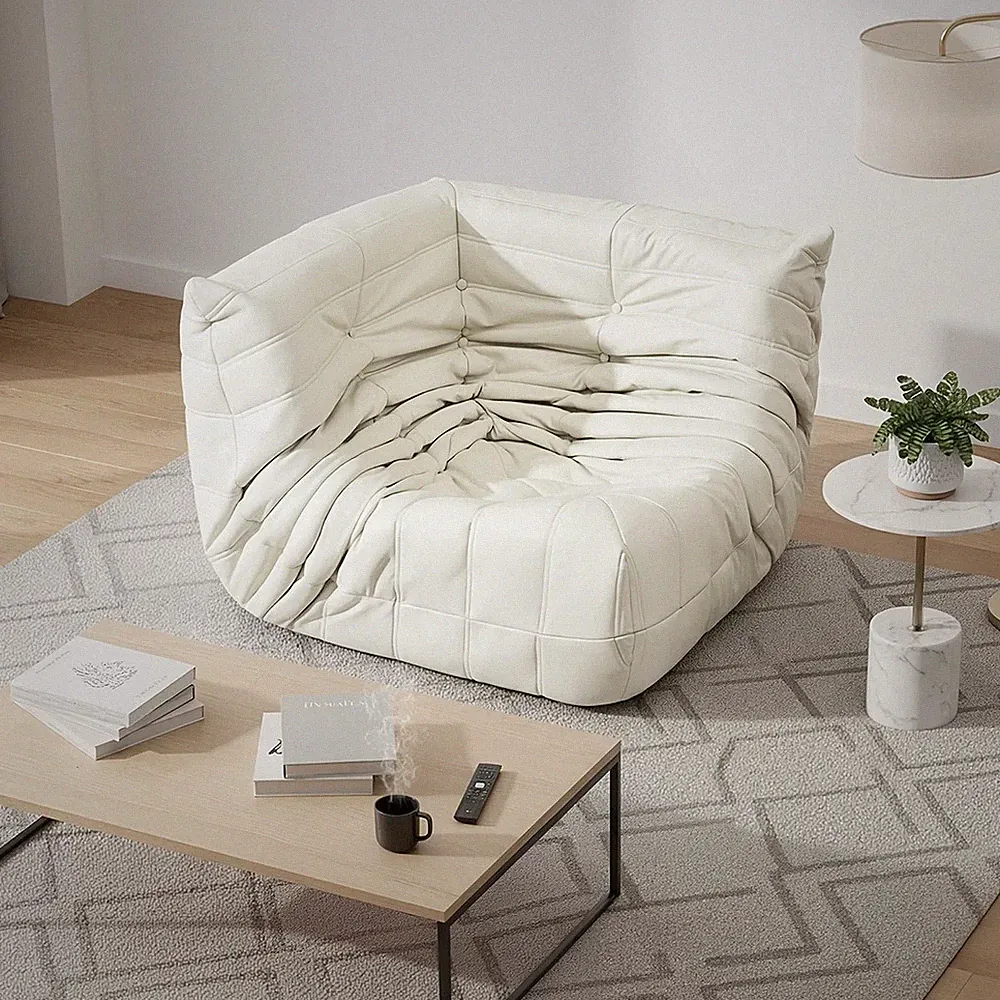 Levede Floor Chair Caterpillar Sofa Replica Lazy Recliner Leather Corner Seater