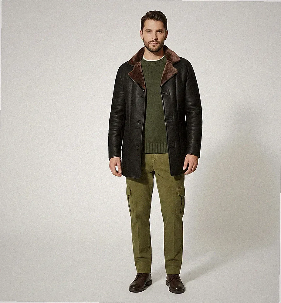 Men’s Classic Winter Coat with Warm Lining and Modern Tailored Fit